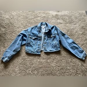Forever 21 cropped jean jacket